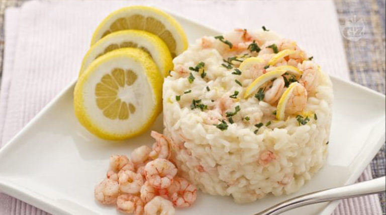 risotto limone e gamberetti