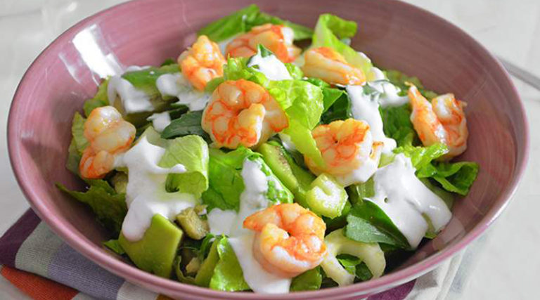 insalata gamberetti avocado